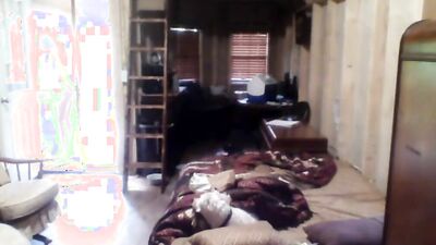 Webcam MILF wears nothing but panties while cleaning the house