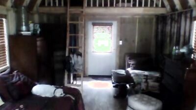 Webcam MILF wears nothing but panties while cleaning the house