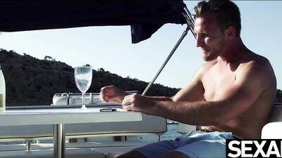 Dazzling babes Eileen Sue and Nancy A are lovemaking on the boat