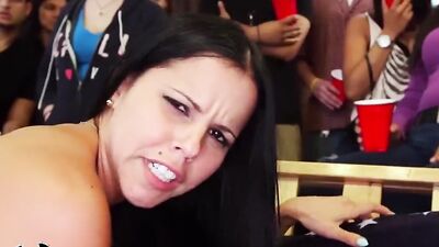 Slutty chicks are fucking with horny guys at this wild sex party