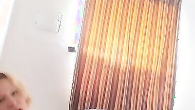 Mature woman gives some jerk off instructions and plays with herself