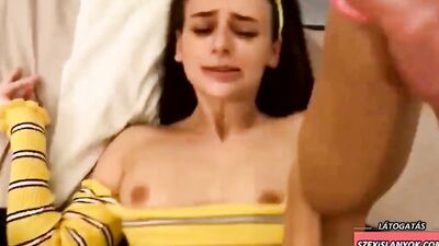 Schoolgirl Kate Rich is filmed by stepbrother while being fucked