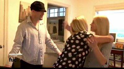 Blonde watches as her boyfriend butt-fucks her slutty stepmom