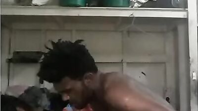 A hung black man is fucking that Latina girl on live webcam