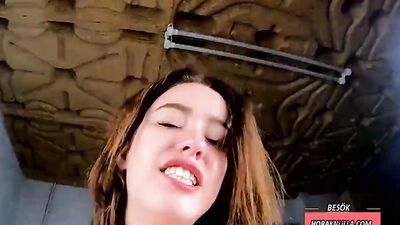 Pretty chick is filmed POV-style while being drilled with hard cock