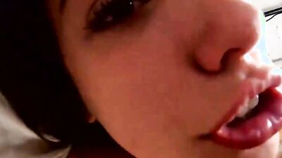 Pretty chick is filmed POV-style while being drilled with hard cock