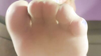 Sexy Blonde Lick and Smell Feet in Pantyhose