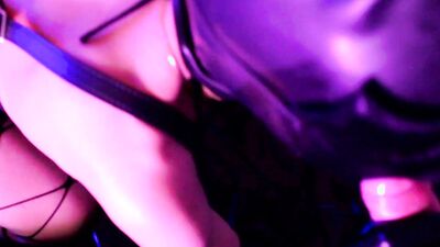 Sweet Spot Give Big Dick Suck in Mouth Eva Latex Mask German Ebony Hot MILF Kink POV Gloves Mature