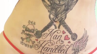 Splendid inked MILF Jessie Lee is fucked by a gifted black man