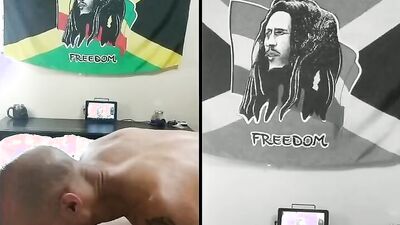Fit black guy is pushing his dick in fat white woman