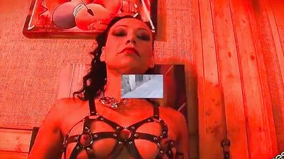 Kinky hottie in perverted lingerie dominates a guy and uses his big dick