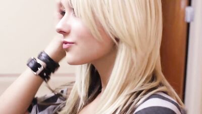 Astonishing blonde MILF Briana Blair gets naked for her camera
