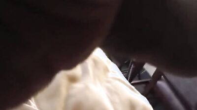 Pale-skinned MILF is having sex with a big black stallion