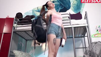 Elena Vega sucks a massive black cock and gets shagged