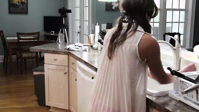 Submissive amateur MILF is being shagged hard in the kitchen