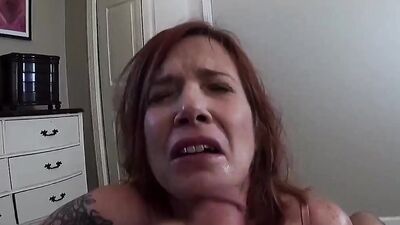 Submissive MILF Jane Cane is forced to suck a hard cock