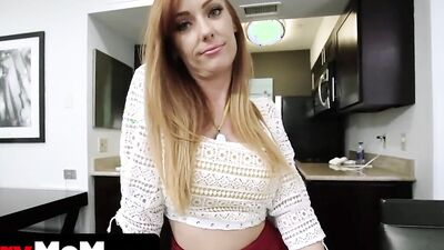 Ginger chick sits on a hard cock and rides it cowgirl style