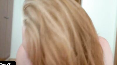 Blonde MILF sucks a dick and gets fucked in POV video