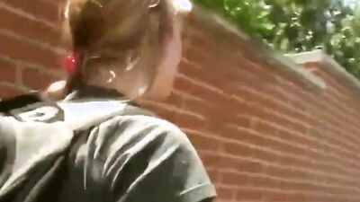 Juicy blonde girl sucks a hard cock and gets fucked balls deep