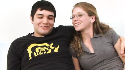 NErdy MILF is spanked while jumping on that big black cock