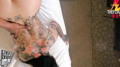 Tattooed MILF is fucked to the balls by that big-dicked stallion
