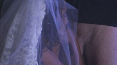 Naughty bride sucks a hard cock and takes a good hammering