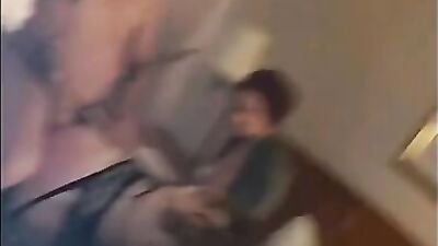 Depraved MILF Amber Cheeney is gandbanged in this classic porn video