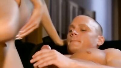 Astonishing blonde Brigitta Bulgari is getting fucked on the couch