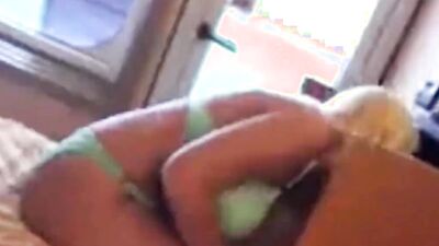 Busty blonde is drilling cunt with a massive dildo in classic video