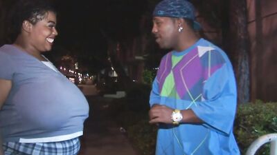 Humongous black woman shakes big ass while riding a cock