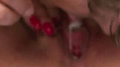 Brunette in white stockings sucks and rides that long pecker