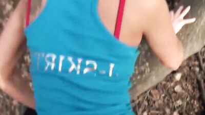 titty mature analled in forest