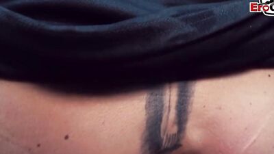 Naughty cougar blows a guy and gets fucked in the car