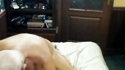 A hidden cam films a naughty old guy fucking his stepdaughter