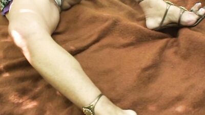 Slutty grandma masturbates and rides a cock in the woods