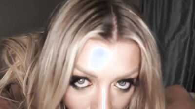 Blue-eyed MILF Karma Rx sucks a cock and rides it in POV video