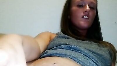 Amateur girl shows her pussy from up close while masturbating