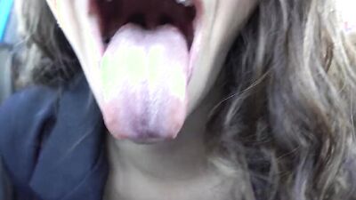 Astonishing cougar talks dirty while fleshing those lovely tits in the car