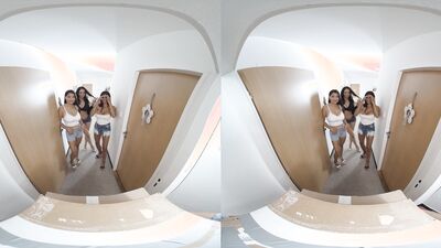 Cristina Miller, Sheila Ortega & Katrina Moreno are sharing cock in VR 3some
