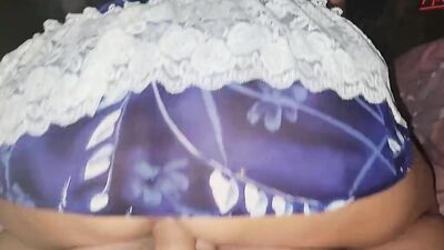 Cougar gives a nice footjob and gets fucked in POV-style video