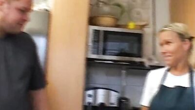 Petite blonde chick is spanked, groped and fucked by a stepdad
