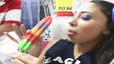 Cheerleader Alexis Love Gets A Big Mouthfull Of Jizz