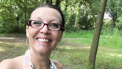Mature Brunette Fucked In The Park