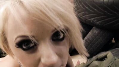 Sexy blond babe gets fucked by a horny soldier