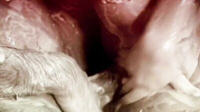 Amazing blond model gets her pussy fucked after the photoshoot