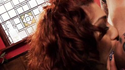 Gorgeous babe surprises a guy with her cock sucking skills