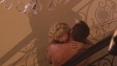 Smashed on the staircase - Hot babe moaning!