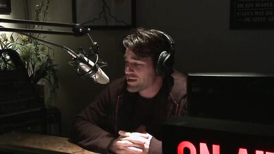 Blonde hottie with big tits gets fucked by a radio show host