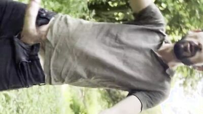 Anal pounding on a walk