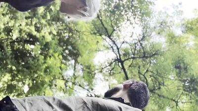 Anal pounding on a walk